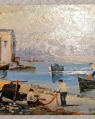 Trittico di Quadretti ad olio su rame