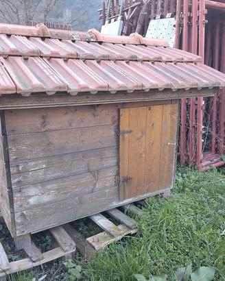 Cuccia per cani fatta a mano grande in legno