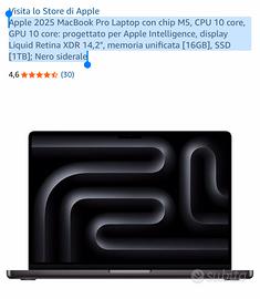 Mec book pro  m5. Nuovo