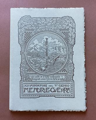 Libro 1918 - XII C.ia Minatori  V Genio Sief/ Lana