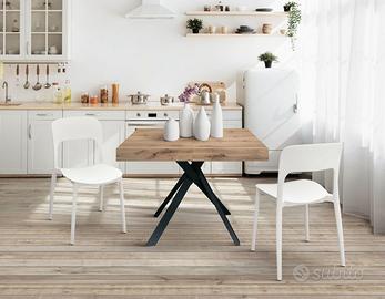 tavolo quadrato da 95 allungabile a 145 gamba x