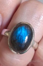 Labradorite blu – anello in argento 925