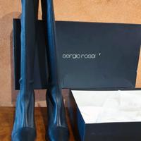 Sergio Rossi - stivali in nappa elasticizzato n.40