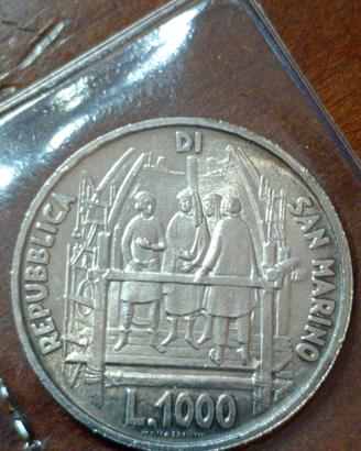 lire 1000"Brunellesco" argento.