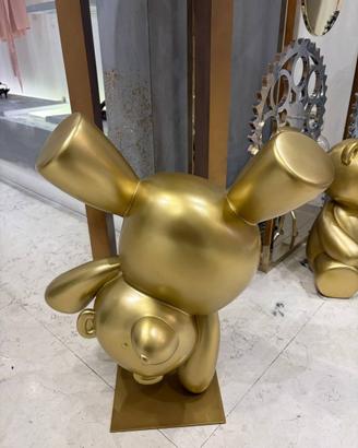 Statua Decorativa a forma di orsetto colore oro