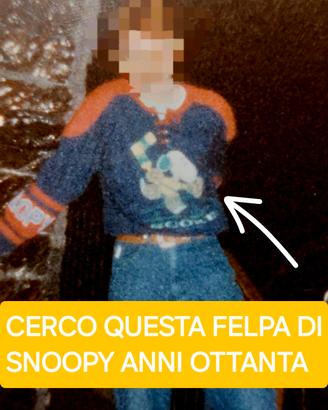 Cer-co Felpa Snoopy Hockey in foto. Anni '80.