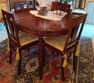 Tavolo e sedie stile Luigi XVI