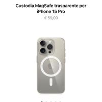 Cover Apple MagSafe iPhone 15 Pro Trasparente