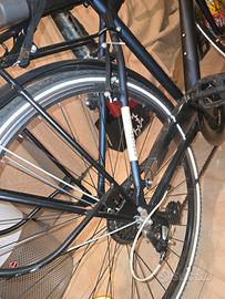 bicicletta City Bike Decathon Hoprider 100