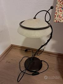 Lampada Tavolo Ferro Battuto