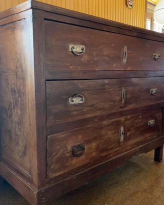 Cassettone in legno massello 3 cassetti primi 900