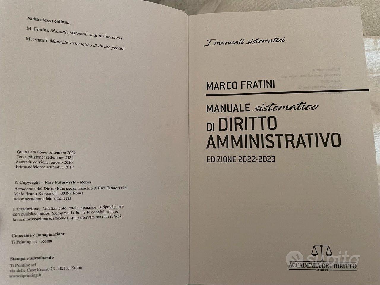 Manuale Sistematico di Diritto Penale Fratini 2022-2023 