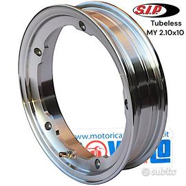 Cerchion SIP Tubeless MY 2.10x10 Cromato Lucido V