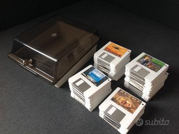 81 Floppy Disk con contenitore per Commodore Amiga