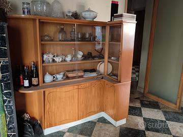 Coppia angoliere vetrine vintage anni '50 design 