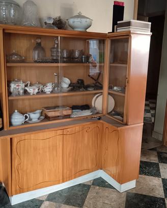 Coppia angoliere vetrine vintage anni '50 design 