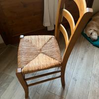 Sedie in legno impagliate