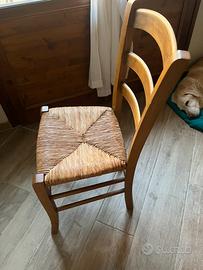 Sedie in legno impagliate