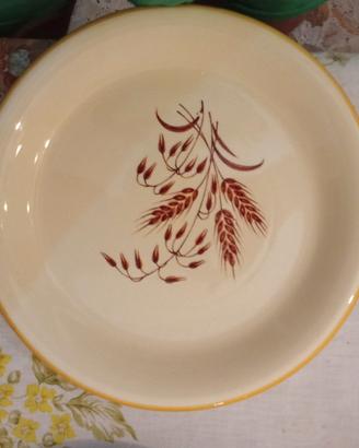 6 Piatti Vintage Anni 80 Pasta Ambra-Serie Primula