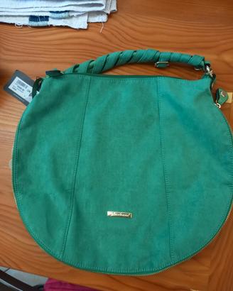 borsa a spalla e tracolla verde nuova 