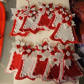 addobbi per albero  10 campanelle in feltro