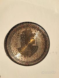 piatto in rame dorato egitto - cleopatra