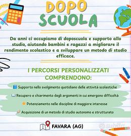 Doposcuola per bambini e ragazzi a Favara