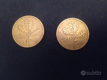 20 Lire "Ramo di Quercia" 