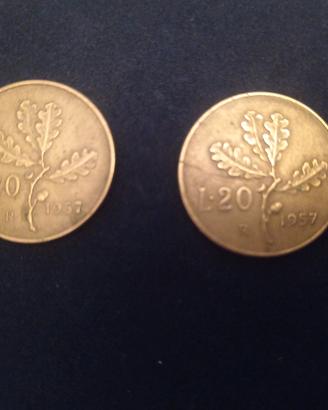 20 Lire "Ramo di Quercia" 