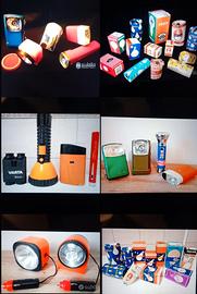 VECCHIE PILE LAMPADINE TORCE INTERRUTTORI  VINTAGE