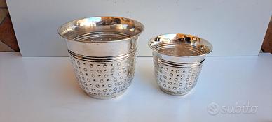 Coppia di Glacette / Secchielli Champagne in Silve