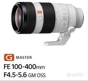 Obiettivo Sony Fe 100-400  4.5-5.6 Gm OSS