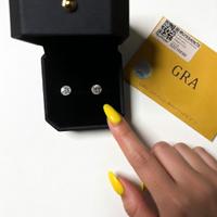 Orecchini 5 mm in Moissanite e Argento

925