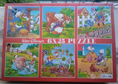 scatola-gioco n. 6 puzzle da 25 pezzi cad. Disney