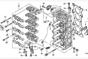 Testata Honda 150 CV NUOVA ORIGINALE