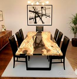 ✨Tavoli artigianali in legno di ulivo e resina✨