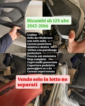 Ricambi sh 125 abs 2013-2016
