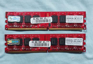 Coppia RAM DDR2 2GB (2x1GB) S3+ 667MHz PC Desktop