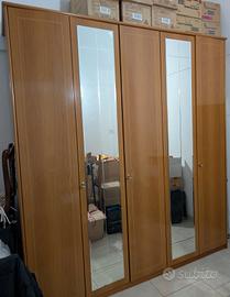 Armadio 5 ante con specchi