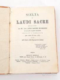 Libro Antico 800 Laudi Sacre Musica De Macchi 1871
