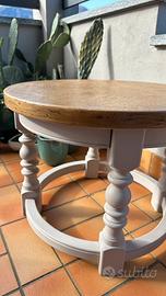 Tavolino rotondo in legno