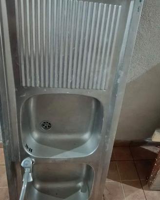 Lavello cucina 2 vaschette inox