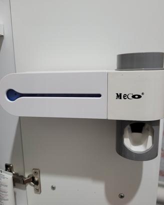 dispenser dentifricio porta spazzolini luce uv 