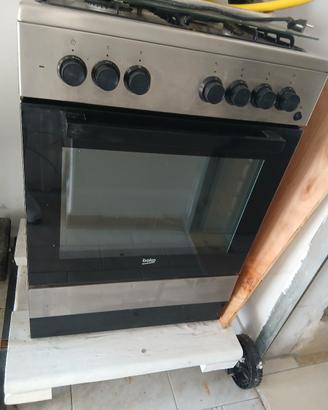 gas forno con carrello a ruote