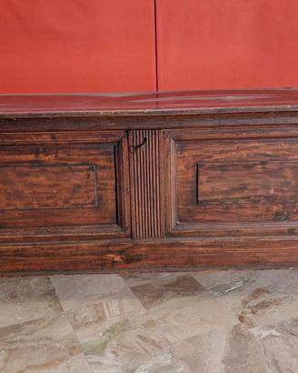Baule / cassapanca antica restaurata in patina