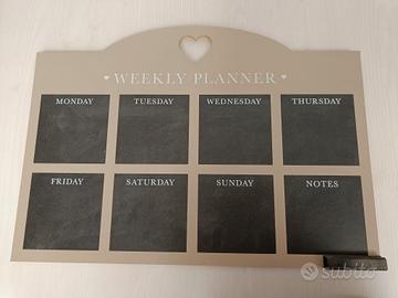 Lavagnetta settimanale per gessetti