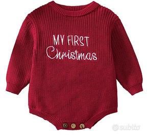 Body neonato 9-12 mesi primo Natale