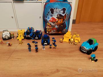 Personaggi e mezzi vari con trolley paw patrol