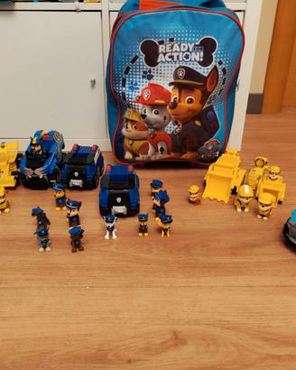 Personaggi e mezzi vari con trolley paw patrol