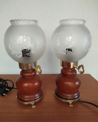 Coppia di lampade abat-jour vintage stile classico